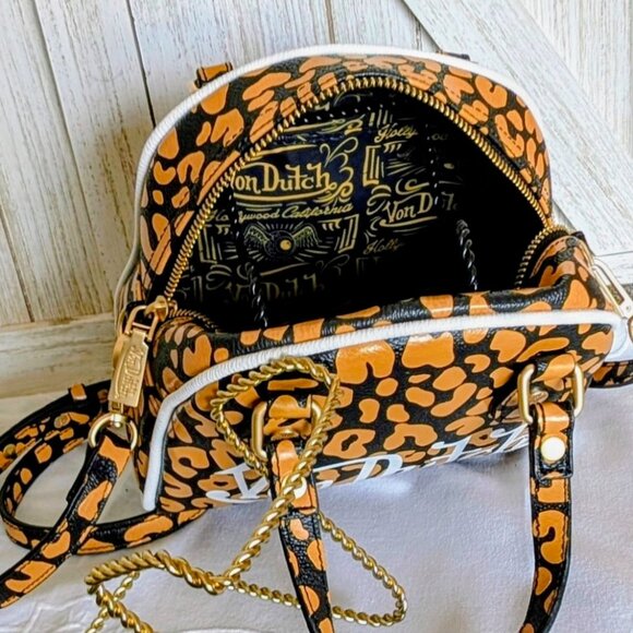 NWT Von Dutch Orange Cheetah Bowling Bag 🐆 - Picture 6 of 7